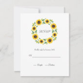 Cartons Réponse Main Painted Watercolor Sunflower (Devant)