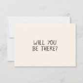 Cartons Réponse Main rétro écrite avec Mariage tendance unique (Dos)