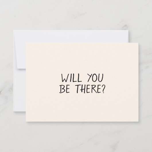 Cartons Réponse Main rétro écrite avec Mariage tendance unique (Dos)