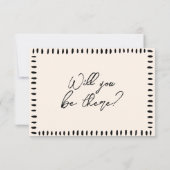 Cartons Réponse Main rétro Écrite Tiré Gras Quirky Mariage mignon (Dos)