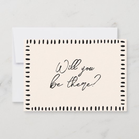 Cartons Réponse Main rétro Écrite Tiré Gras Quirky Mariage mignon (Dos)