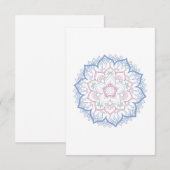 Cartons Réponse Mandala aux fleurs de Lotus aux couleurs pastel (Devant / Derrière)