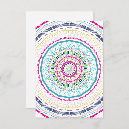 Cartons Réponse mandala coloré (Devant / Derrière)