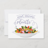 Cartons Réponse Mangez plus de plantes frais motivation salade let (Dos)