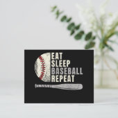 Cartons Réponse Mangez Sleep Baseball Répéter Funny Baseball Playe (Debout devant)