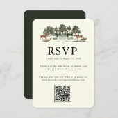 Cartons Réponse Manoir de campagne élégant | Carte-réponse de Ranc (Devant / Derrière)