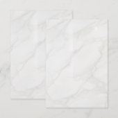 Cartons Réponse Marbre Blanc (Devant / Derrière)