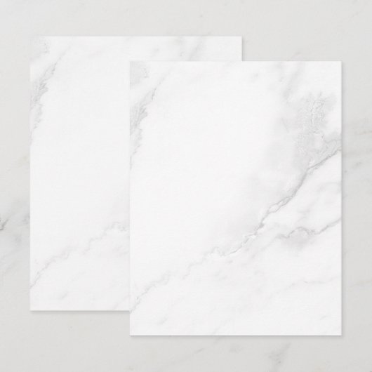 Cartons Réponse Marbre Blanc (Devant / Derrière)