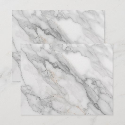 Cartons Réponse Marbre Blanc (Devant / Derrière)