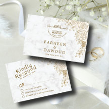 Marbre blanc Floral dentelle islamique Mariage mus