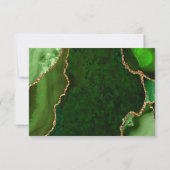 Cartons Réponse Marbre d'agate vert et or (Dos)