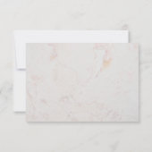 Cartons Réponse Marbre d'or Faux mariage Burgundy Peonies (Dos)