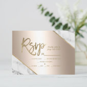 Cartons Réponse marbre d'or feuille métallique parties scintillant (Debout devant)