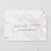 Cartons Réponse Marbre rose et gris moderne (Dos)