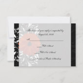 Cartons Réponse Marguerite Gerbera orange avec volute noir et blan (Dos)