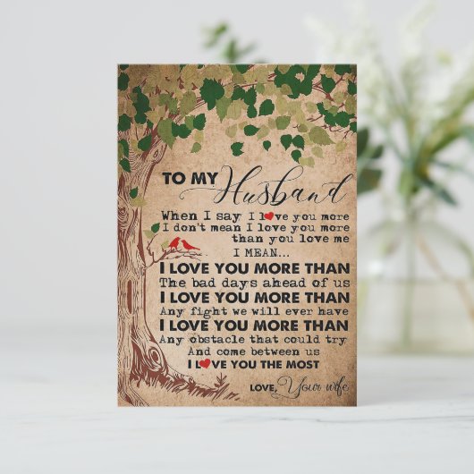 Cartons Réponse Mari À Mon Mari Je T'Aime Plus (Debout devant)