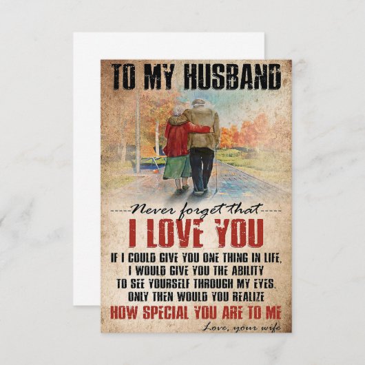 Cartons Réponse Mari À Mon Mari N'oublie Jamais (Devant / Derrière)