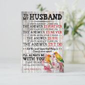 Cartons Réponse Mari avec qui je serai toujours (Debout devant)