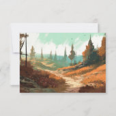 Cartons Réponse Mariage À feuillage persistant Rustic Mountain For (Dos)