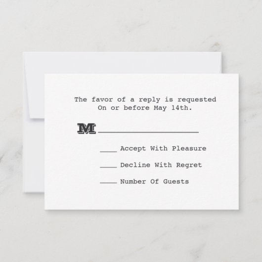 Cartons Réponse Mariage à huile inspirée Burlap R.S.V.P. (Dos)
