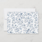 Cartons Réponse Mariage à la chinoiserie bleue (Dos)