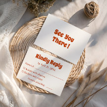 Mariage à la typographie orange brûlée rétro