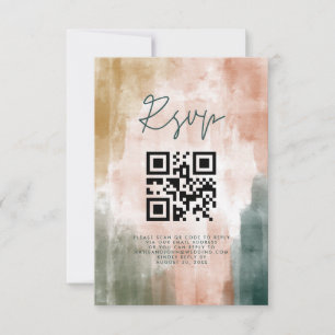 Cartons Réponse Mariage Abstrait Boho Automne Moderne