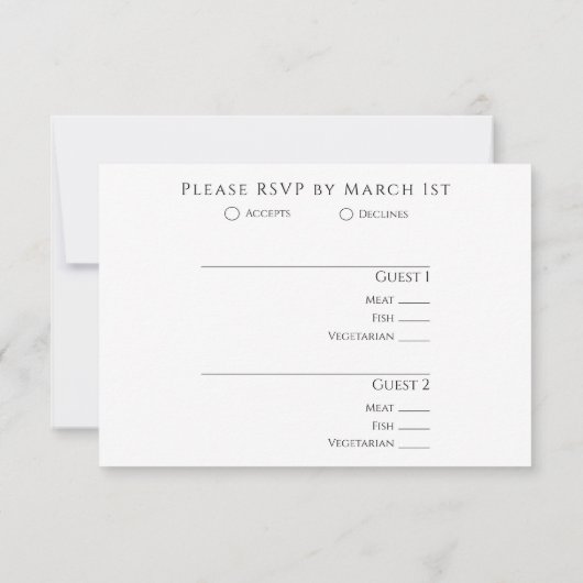 Cartons Réponse Mariage Abstrait moderne noir et or élégant (Dos)