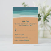 Cartons Réponse Mariage Abstrait Ocean Beach (Debout devant)