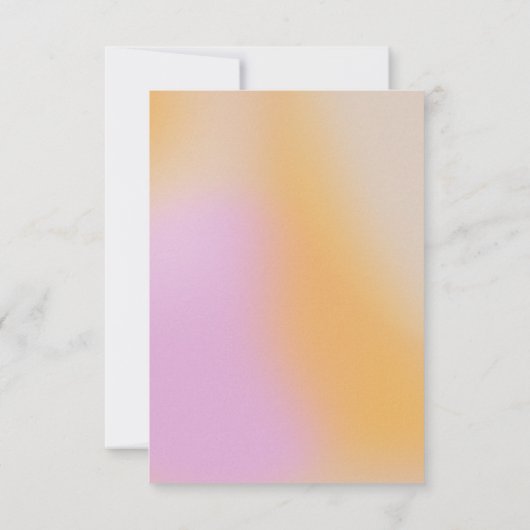 Cartons Réponse Mariage Abstrait rose orange moderne (Dos)