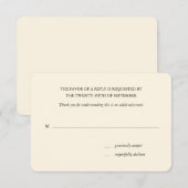 Cartons Réponse Mariage adulte uniquement (Devant / Derrière)