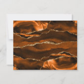 Cartons Réponse Mariage Agate Orange Brûlé Émeraude Vert (Dos)