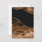 Cartons Réponse Mariage aquarelle à l'agate Desert Gold (Dos)
