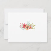 Cartons Réponse Mariage aquarelle de fleurs sauvages de prairie de (Dos)