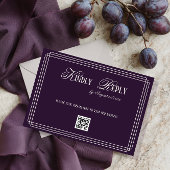 Cartons Réponse Mariage Argent Éternel Violet