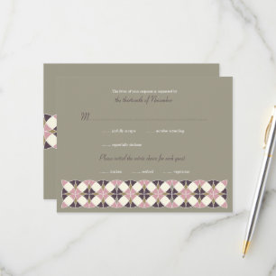 Cartons Réponse Mariage Art Déco Vintage Art Déco élégant et éléga