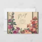 Cartons Réponse Mariage Art Nouveau classique (Devant)