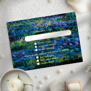 Cartons Réponse Mariage artistique de tonalité joyau de Monet avec