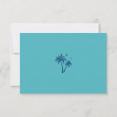 Cartons Réponse Mariage au coucher de soleil sur une plage tropica (Dos)