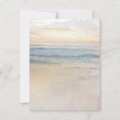 Cartons Réponse Mariage au coucher du soleil sur la plage Code Sca (Dos)