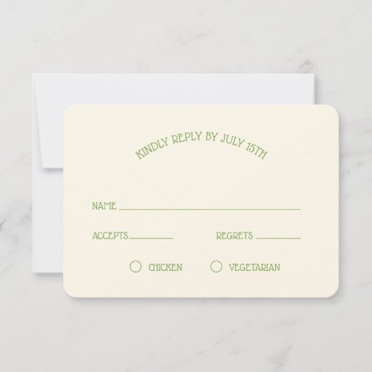 Cartons Réponse Mariage au Nœud Celtique et Trèfle (Devant)