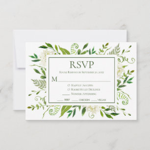 Cartons Réponse Mariage aux Hortensias Blancs