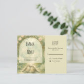 Cartons Réponse Mariage aux Roses Roses Anglaises Roses de Jardin (Debout devant)
