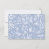 Cartons Réponse Mariage avec code QR bleu poussiéreux de style vic (Dos)