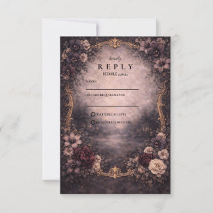 Cartons Réponse Mariage Baroque à l'Or Moody