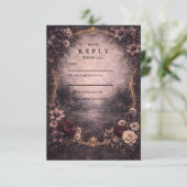 Cartons Réponse Mariage Baroque à l'Or Moody (Debout devant)