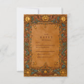 Cartons Réponse Mariage baroque mystique céleste (Devant)