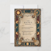 Cartons Réponse Mariage Baroque Royal Céleste (Devant)