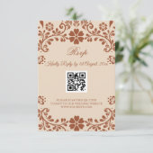Cartons Réponse Mariage beige d'art mexicain (Debout devant)
