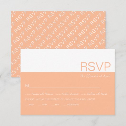 Cartons Réponse Mariage blanc et blanc colorblock (Devant / Derrière)